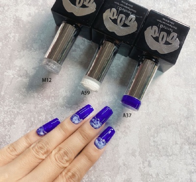 purple color gel nail  collection