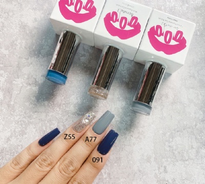 purple color gel nail  collection