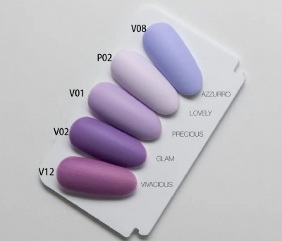 purple color gel nail  collection