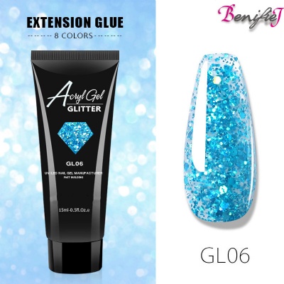 glitter poly gel